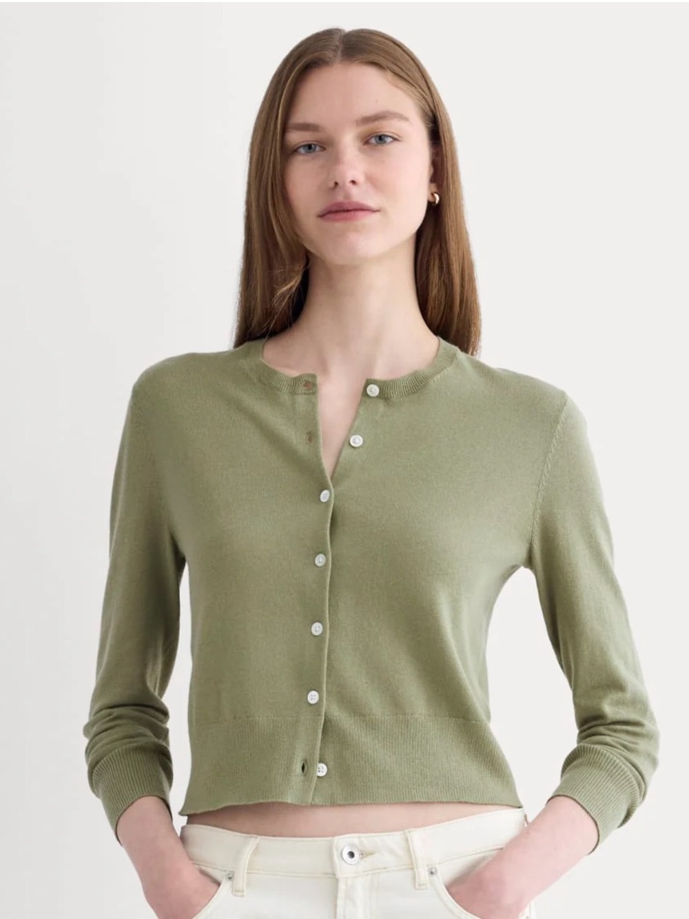 Everlane Sage Green Crewneck Sweater